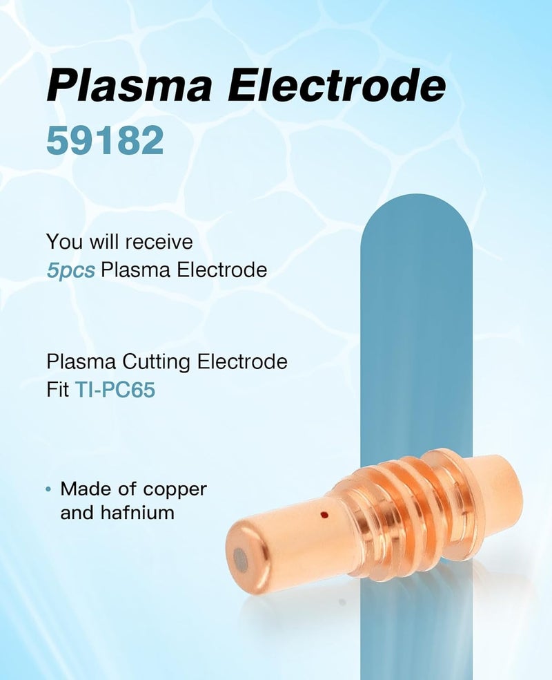 BDR Electrode 59182 Nozzle 59164 Tips 65A Fit TI-PC65 Torch IPT-65 58895 Harbor Freight Titanium 65A Cutter 10PK - Image 3